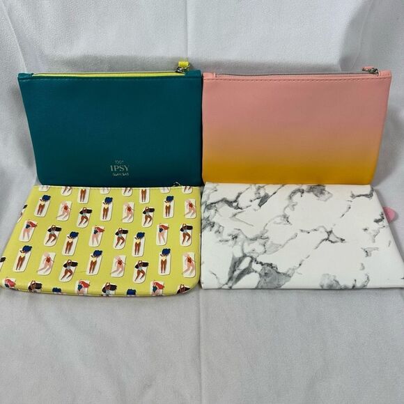 Cosmetic Makeup Zipper Bags Pouches Lot of 4 for Travel, Vacation, Purse NWOT - Picture 7 of 7